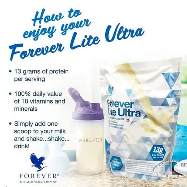 How to enjoy Forever Living Products Ultra Lite Vanilla plant based protein shake benefits