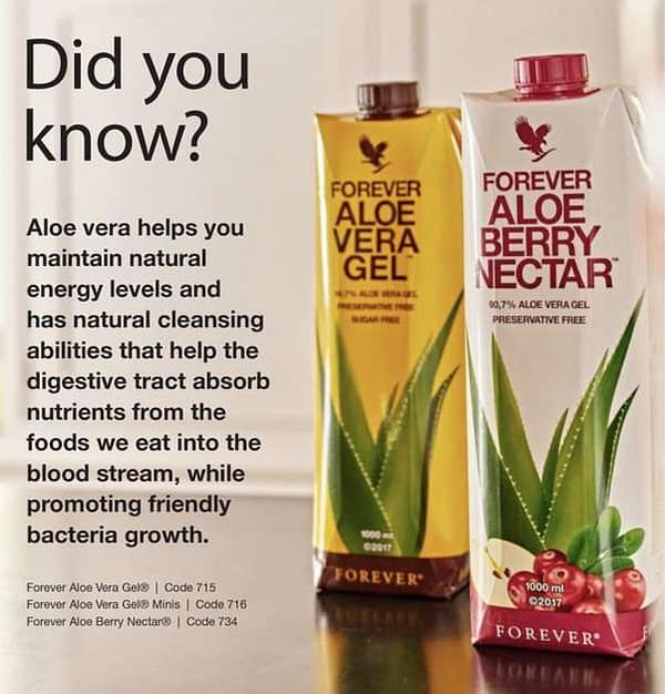 Aloe vera gel drink maintains natural energy- Forever Living Products